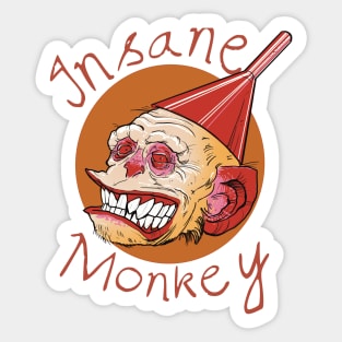 insane monkey Sticker